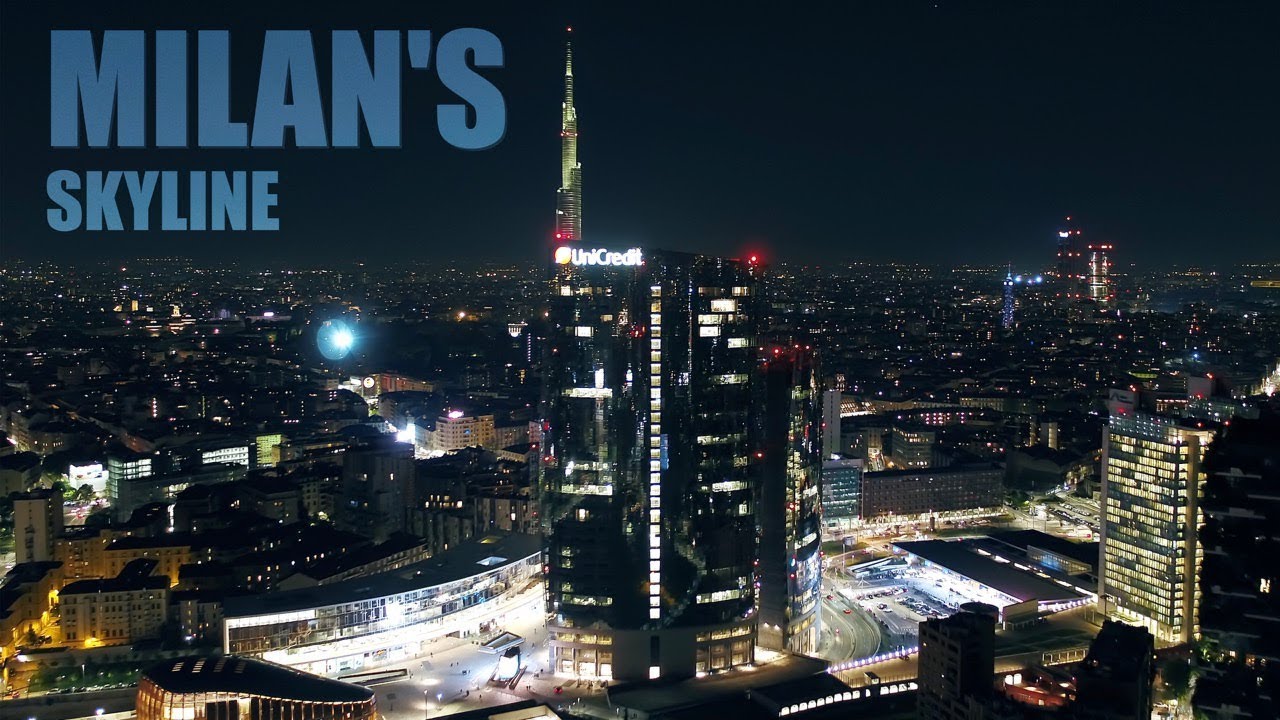 Milan By Drone | Milan Skyline | A City At Night | Milano 4K Drone