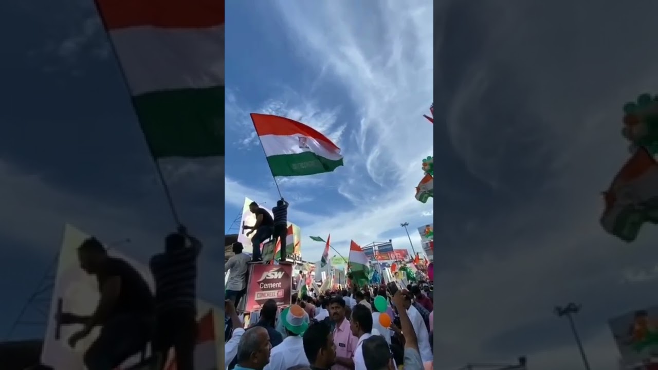 wave of tri color 💪 🔥🔥#congress #inc #kannur #kerala #ksudhakaran #trikkakkara