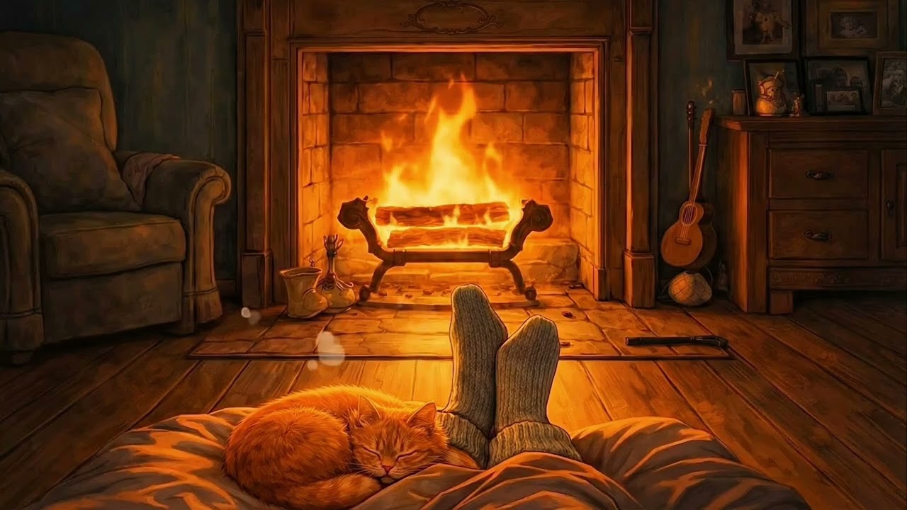 Cozy fireplace 10 hours full 