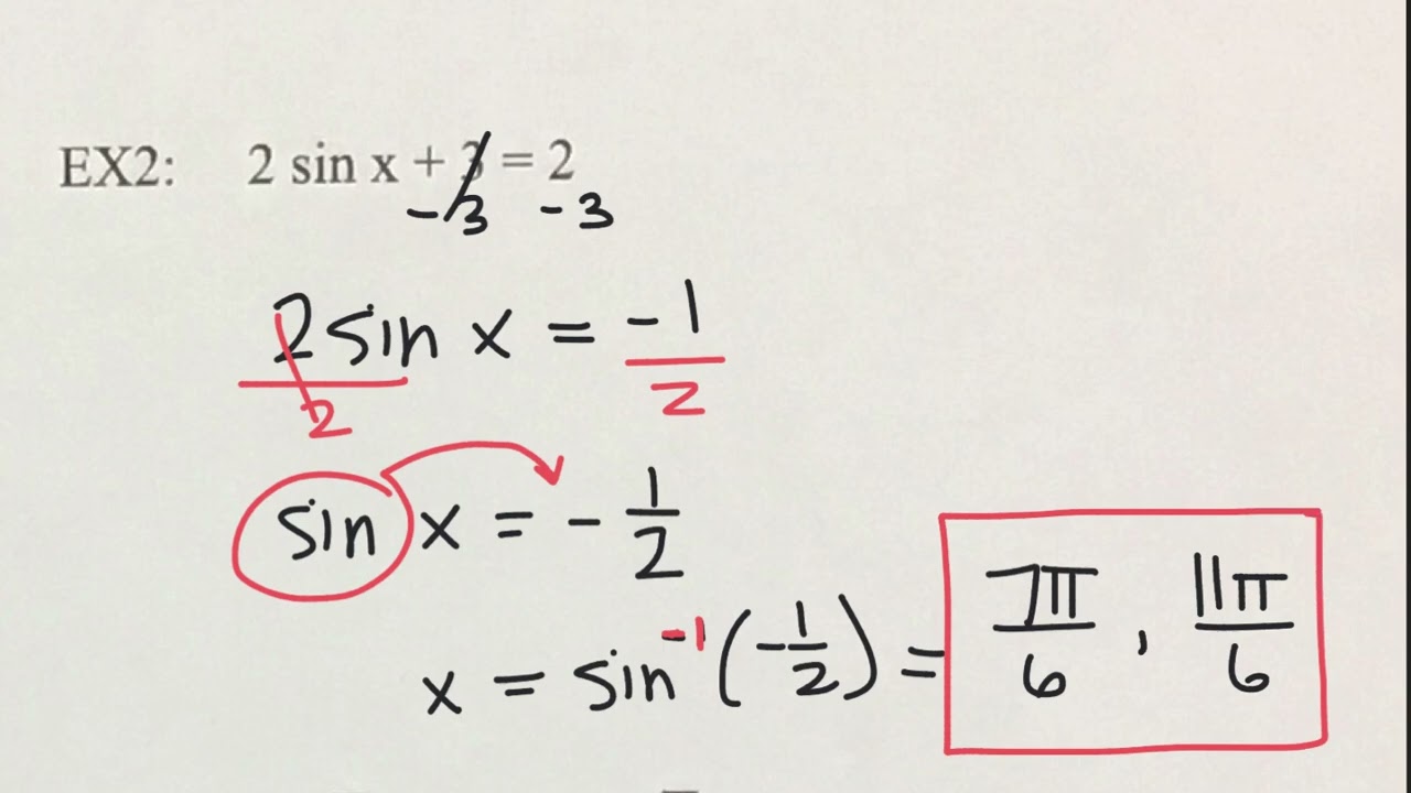 Solve Multi-Step Trig Equations