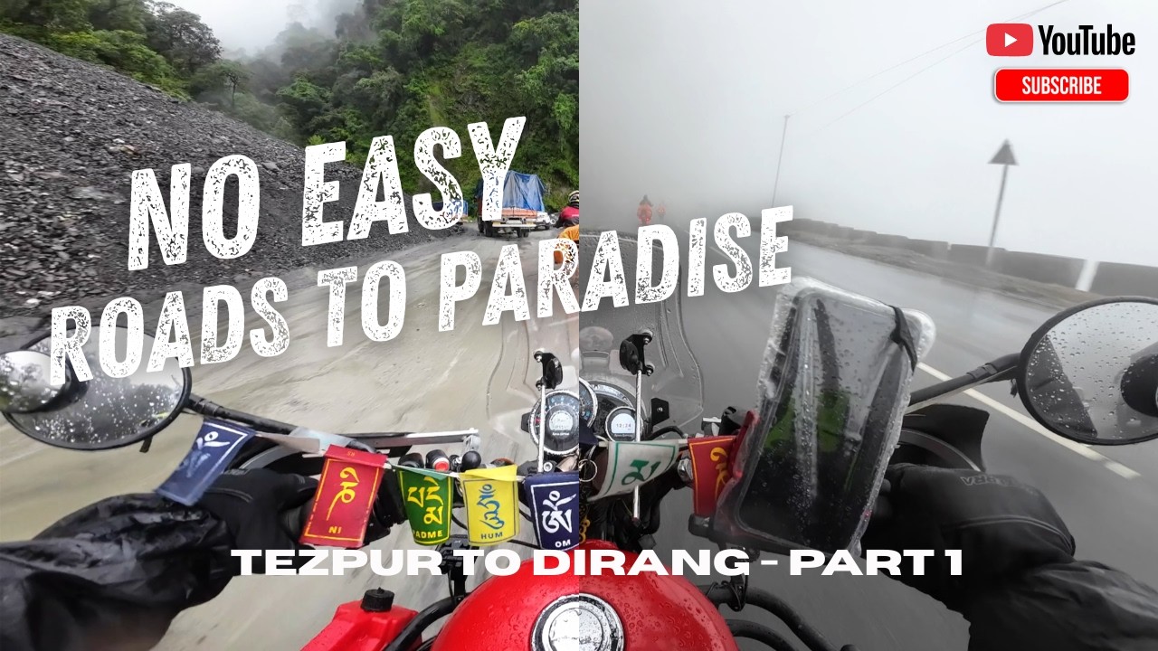 Day 13: Tezpur to Dirang (Part 1) | Heaven or Hell Ride 😱 | Surviving Landslides | Namaste Northeast
