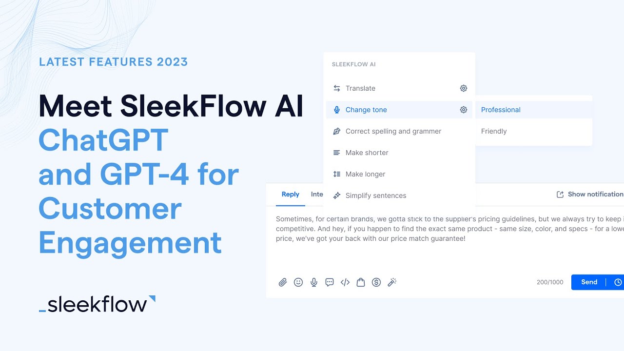 Meet SleekFlow AI, ChatGPT and GPT-4 for customer engagement | SleekFlow