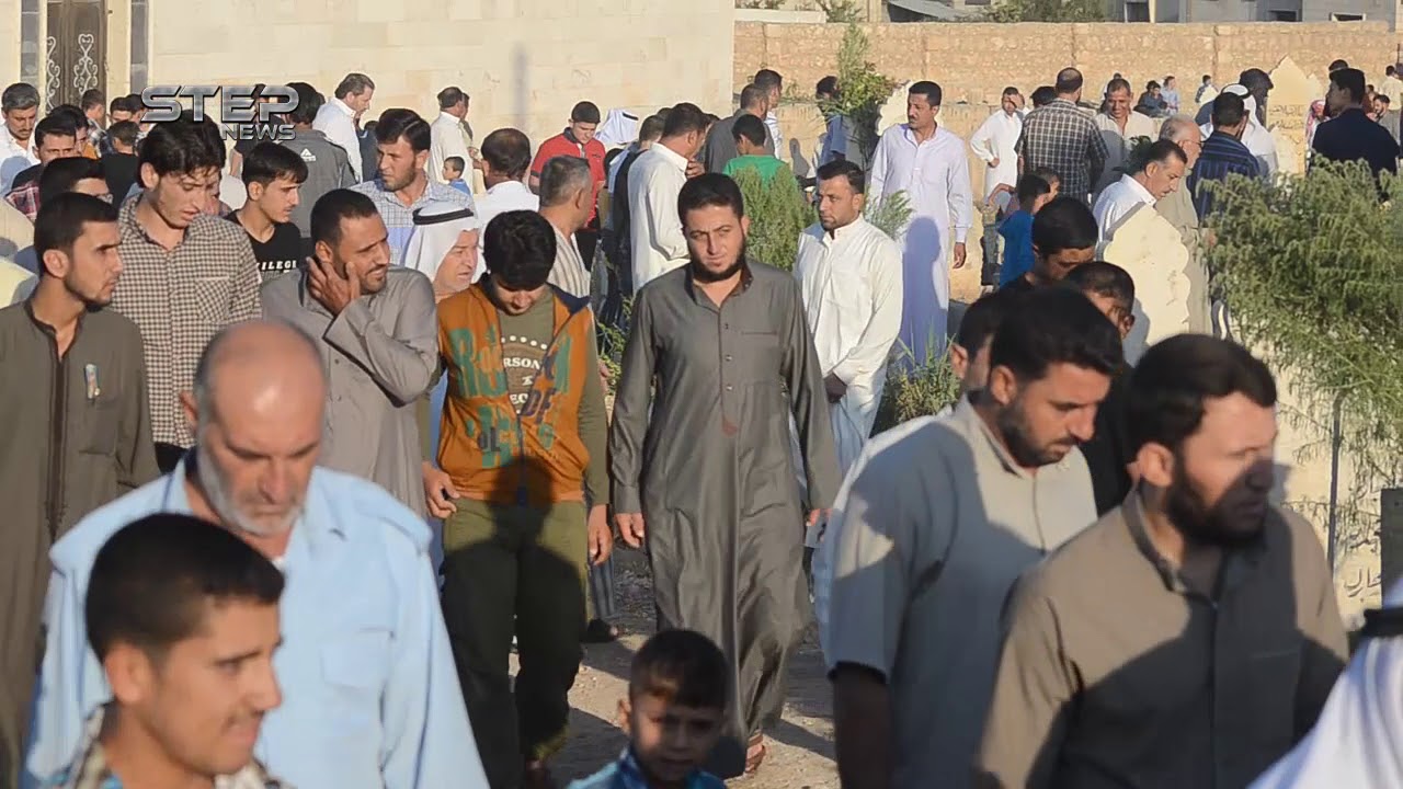 صلاة العيد وزيارة القبور في بلدة جرجناز بريف ادلب الجنوبي