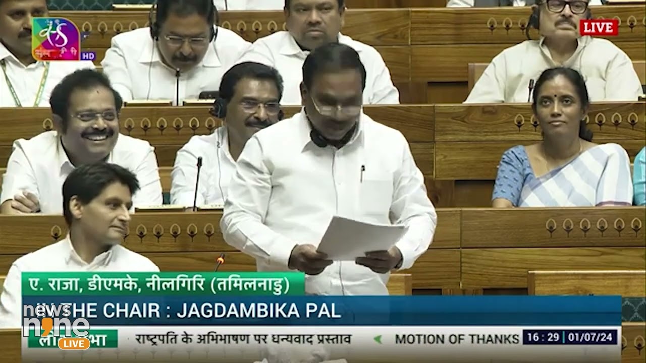 A Raja Speaks Out After 40 Days of Silence | 18th Lok Sabha Session | News9