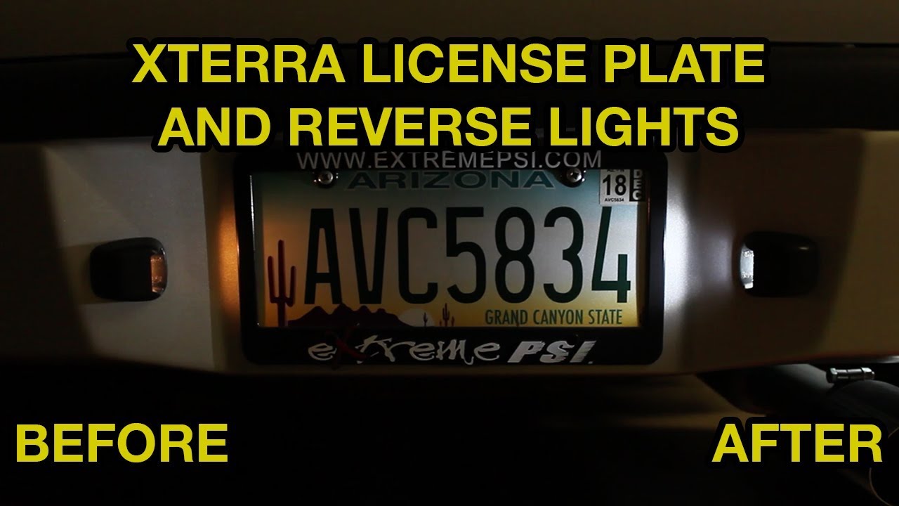 Nissan Xterra License Plate and Reverse Light Replacement - LASFIT LED Bulbs