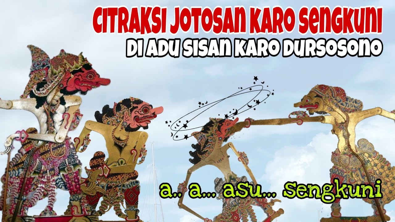 CITRAKSI jotosan karo Sengkuni. nyang Dursosono karo Durmogati di adu sisan