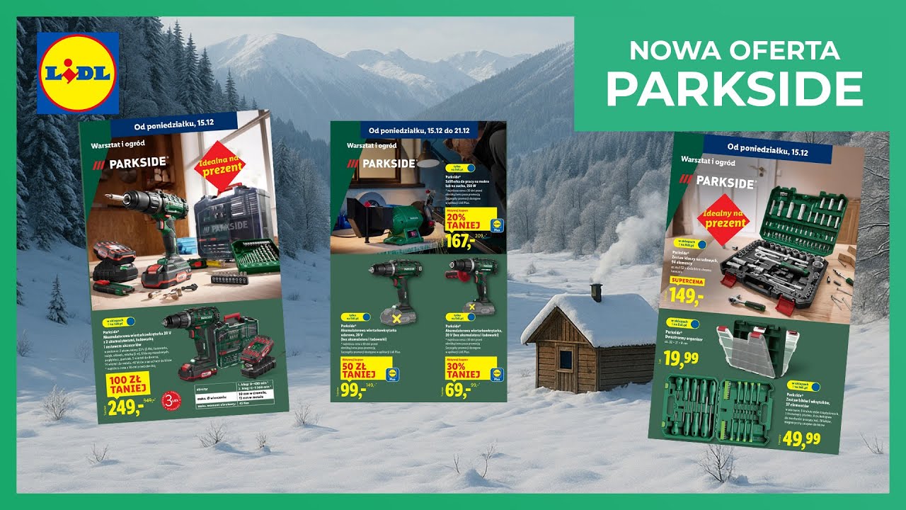 OFERTA LIDL PARKSIDE OD 15 GRUDNIA - wkrętarki, zestawy prezentowe, co warto kupić?