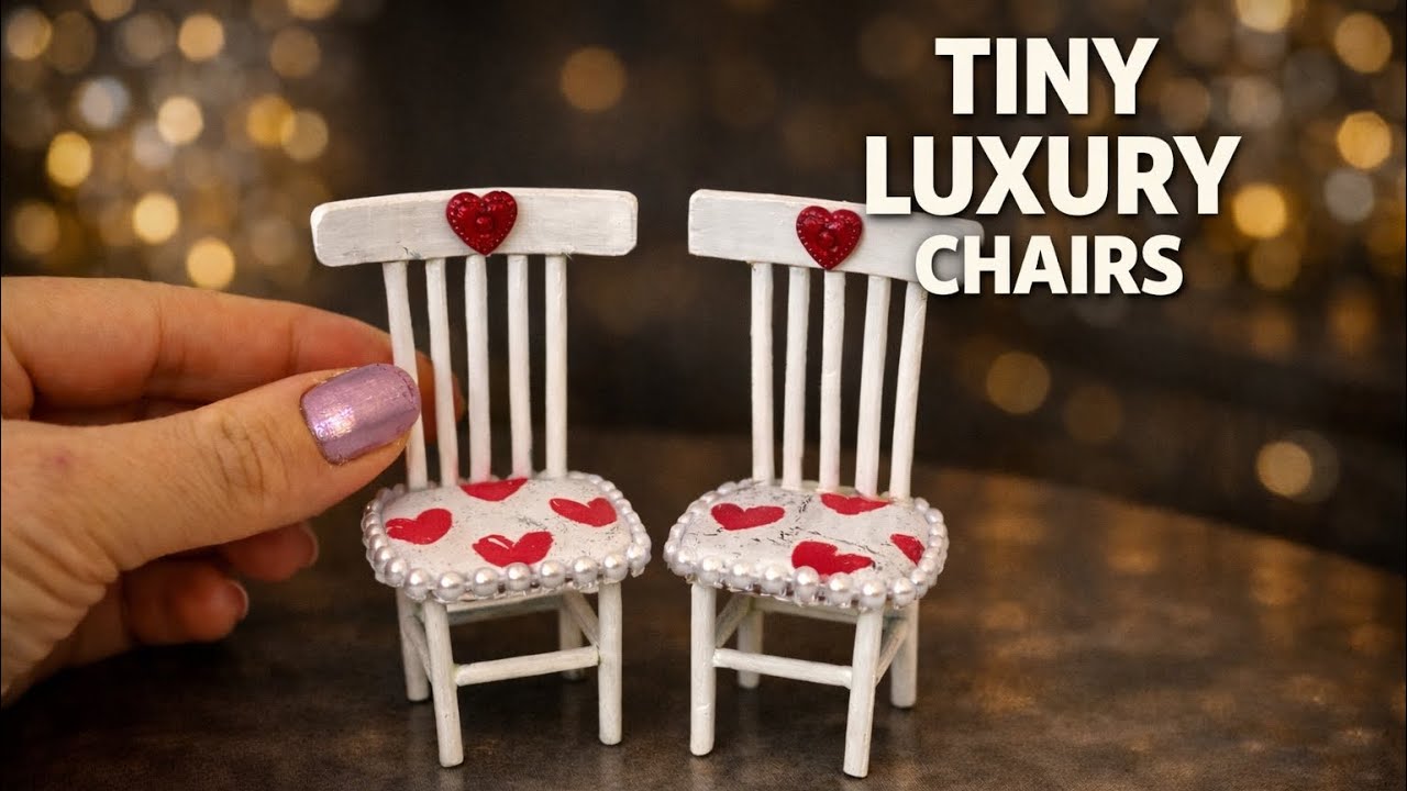 Luxury Miniature Chairs ✨ Romantic 1:12 Dollhouse DIY