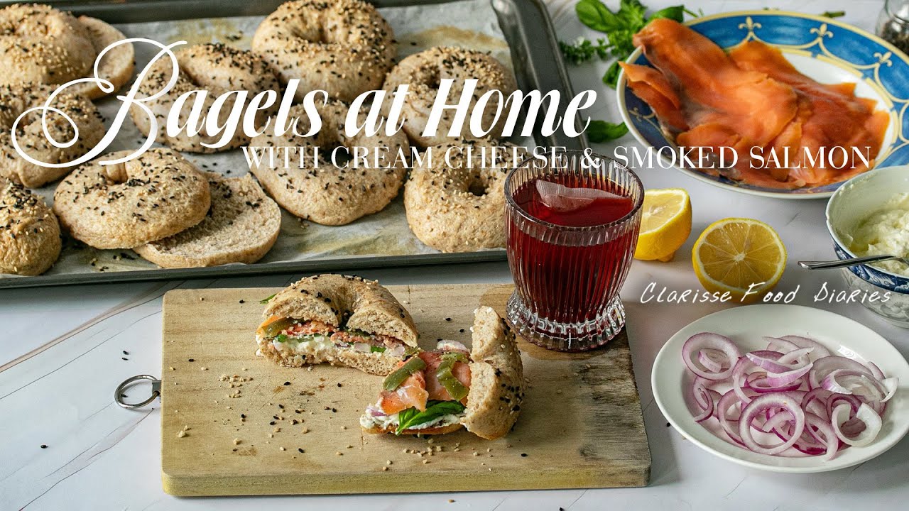 B is for Bagels at Home, with Cream Cheese & Smoked Salmon!