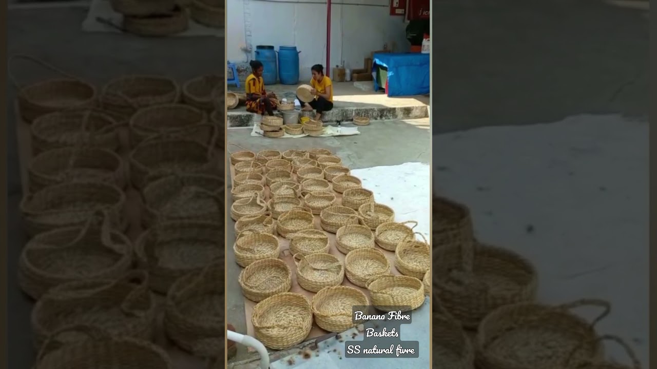 Banana Fibre baskets.. @SuganthiVSFibreGarden