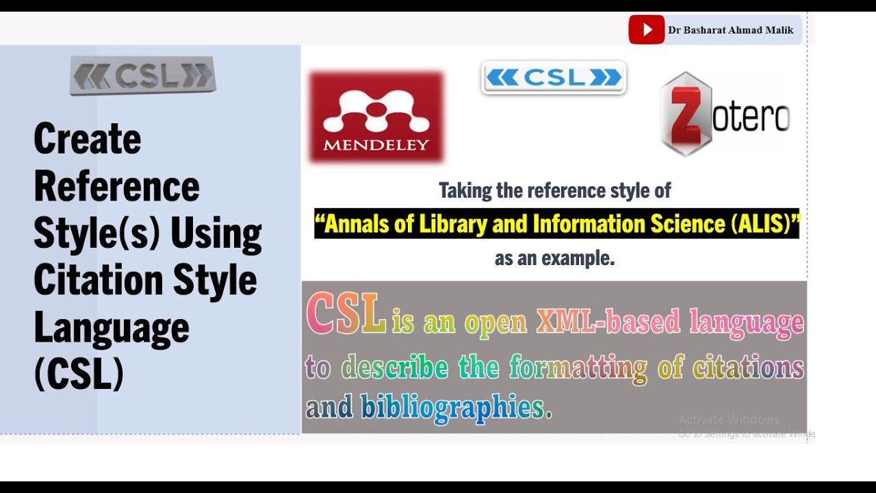How to create citation style using the Citation Style Language, and install in Mendeley, and Zotero.