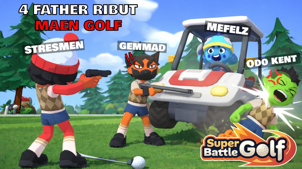 PUASA PADA MARAH!? 4 FATHER MAEN GOLF TAPI ISNYA RUSUH BANGET..🤣😭