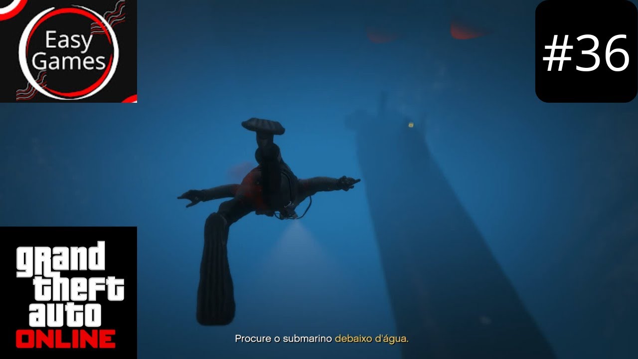 GTA 5 ONLINE - #36 - FAZENDO A MISSÃO DO SONAR DO SUBMARINO COLOSSAL - PLAYSTATION - MODO ONLINE
