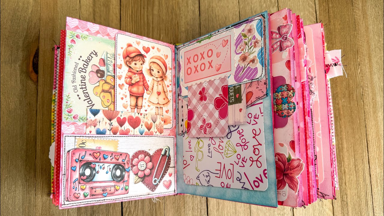 Valentine Junk Journal Flip Through #64 (SOLD)