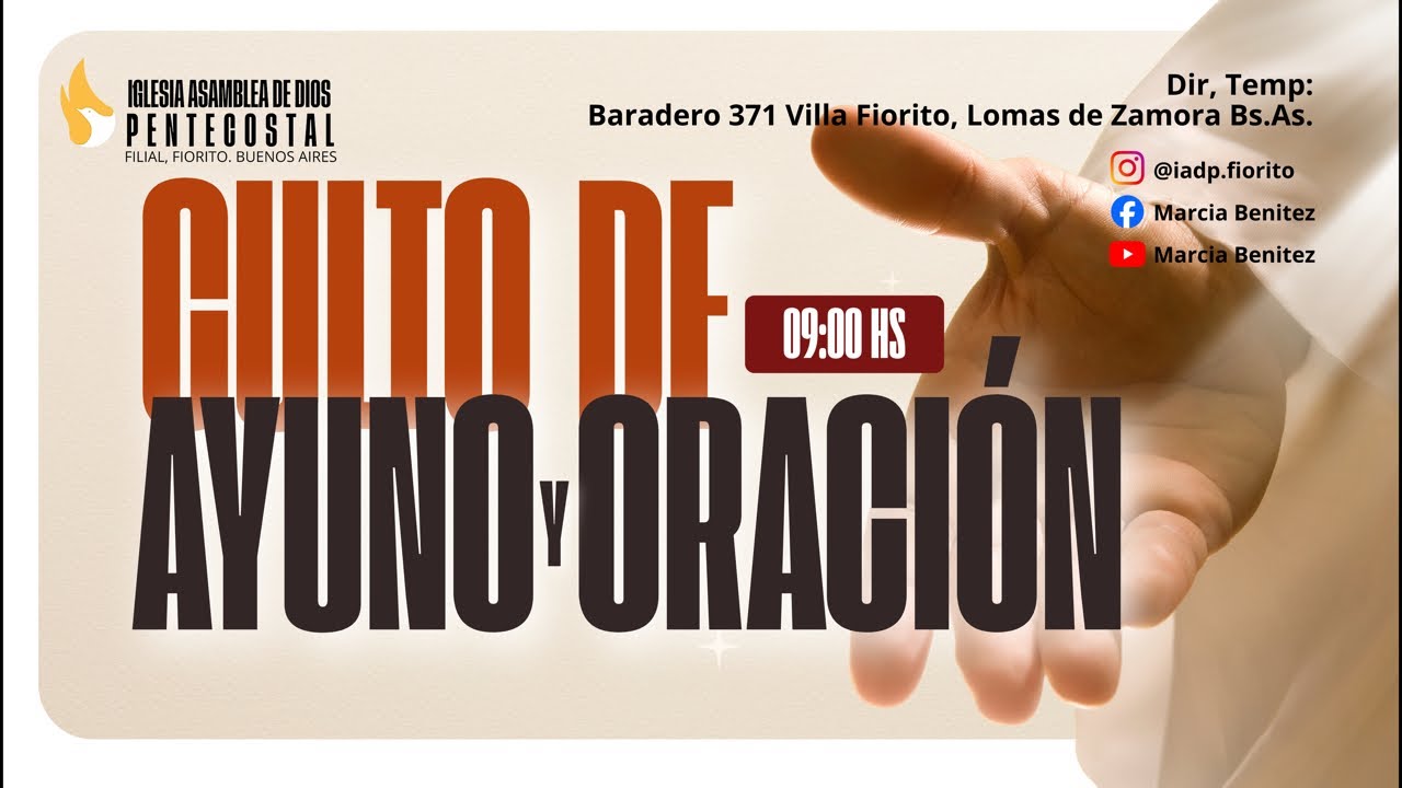 🔴 EN VIVO - CULTO de ayuno y oración - IADP554 Fiorito Bs.As.