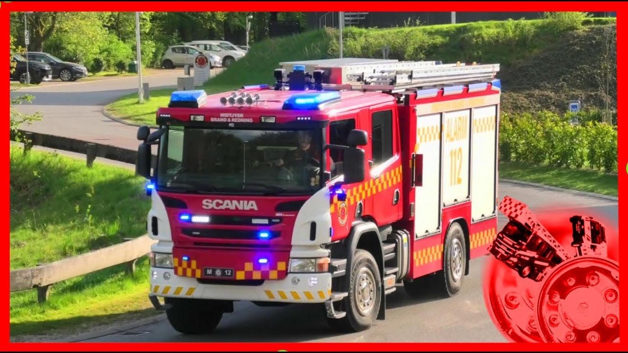 ST.SILKEBORG (I12+H11+M12+S11) ABA ERHVERV midtjysk brand & redning brandbil i udrykning