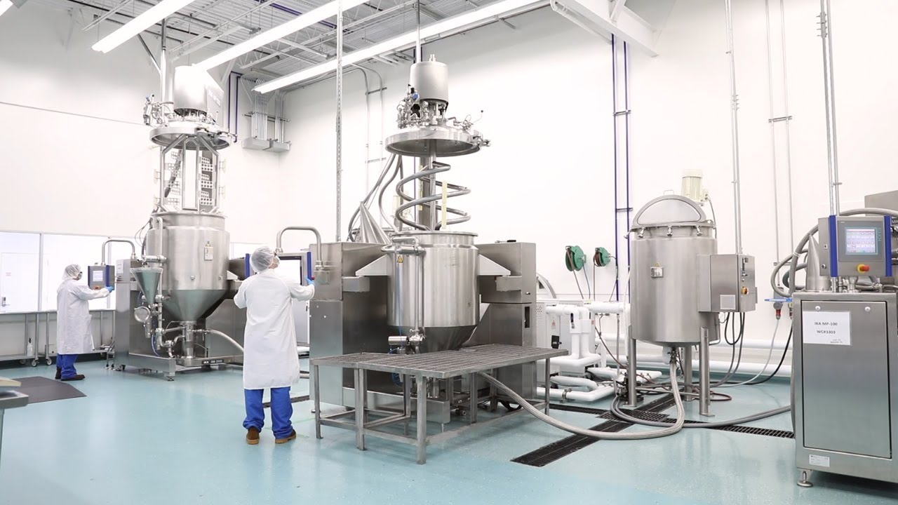 Pomadas farmacêuticas com as plantas de processo IKA