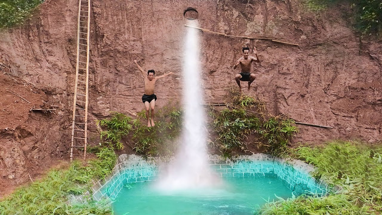 Making The Most Beautiful Underground Swimming Pool Around Underground House