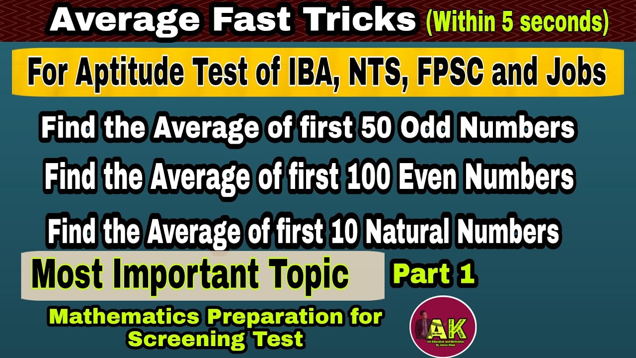 Average Short Tricks in Urdu/Hindi by Adnan Khan | Average Questions/Problems for Aptitude Test