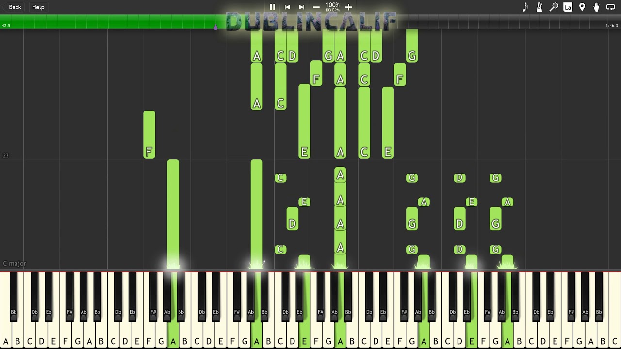 The Legend of Zelda Breath of the Wild - Main Theme Piano Tutorial Synthesia