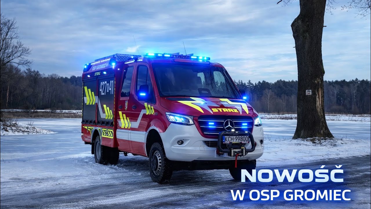 Prezentacja nowego 427[K]41 - GLBM 1/0,3 Mercedes Sprinter 519 CDi 4X4/Perfekt - OSP Gromiec 
