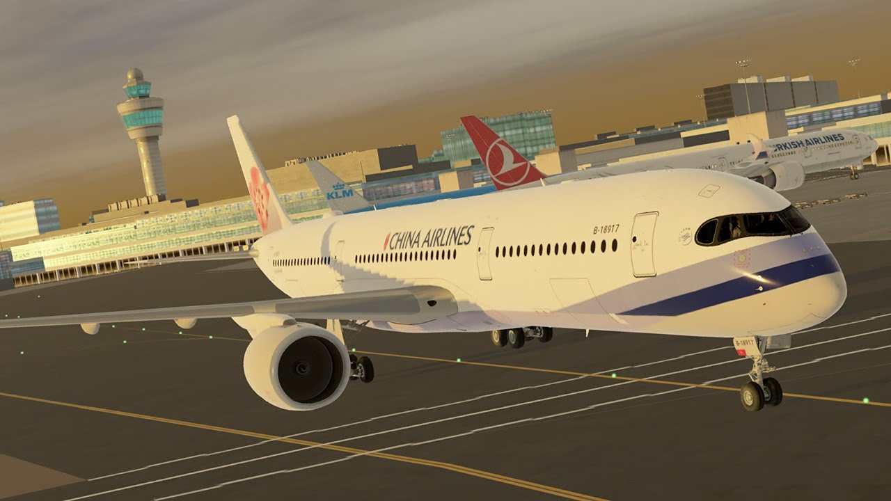 OPEN BETA UPDATE! | Amsterdam - Taipei | Air China A350 | DEPARTURE & APPROACH