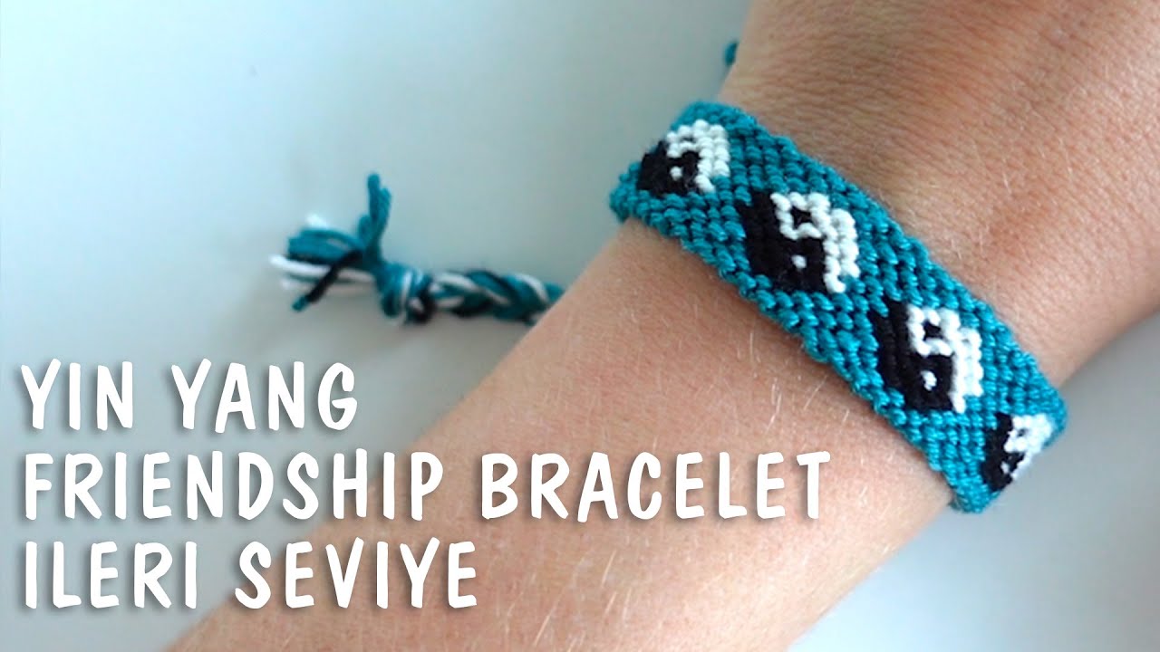 Yin Yang Bileklik Yapımı / İpten Bileklik Yapımı / DIY / YinYang / 106