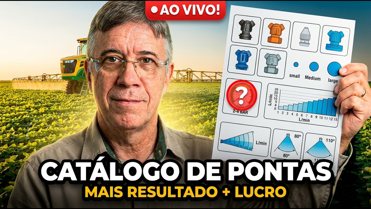 DOMINANDO A PULVERIZAÇÃO AO VIVO!! COMO USAR CATÁLOGOS PRA ESCOLHER A MELHOR PONTA PRA SUA LAVOURA!
