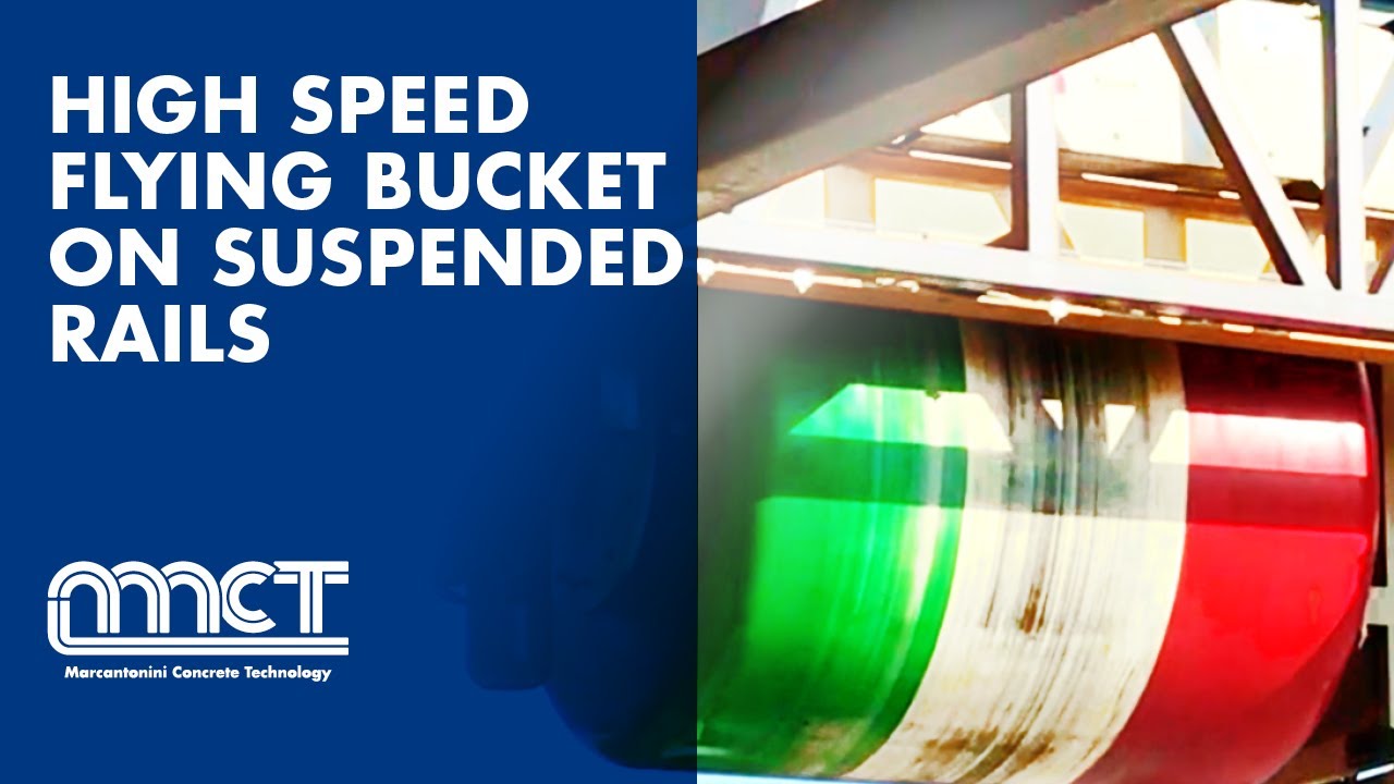 Concrete transport and distribution: High speed flying bucket on suspended rails (MCT Italy) - 1
