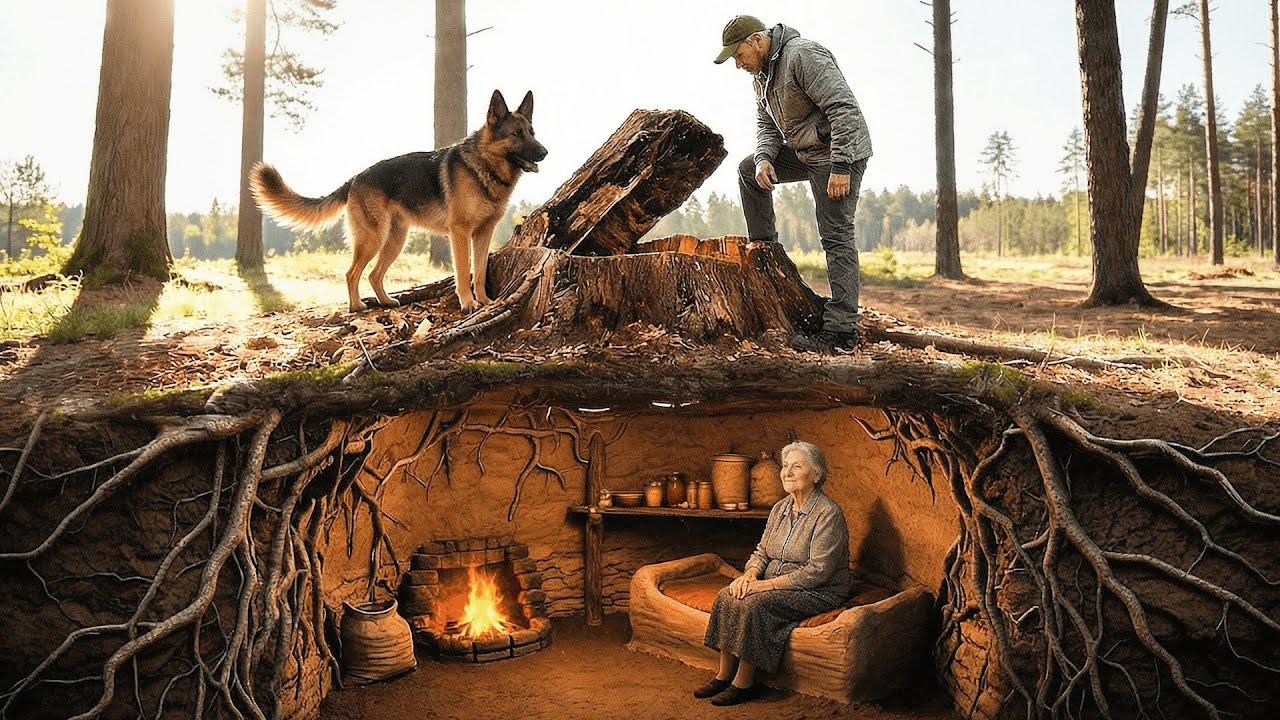 Abandoned by Children—Elderly Couple Built a Hidden Home Inside a Giant Tree