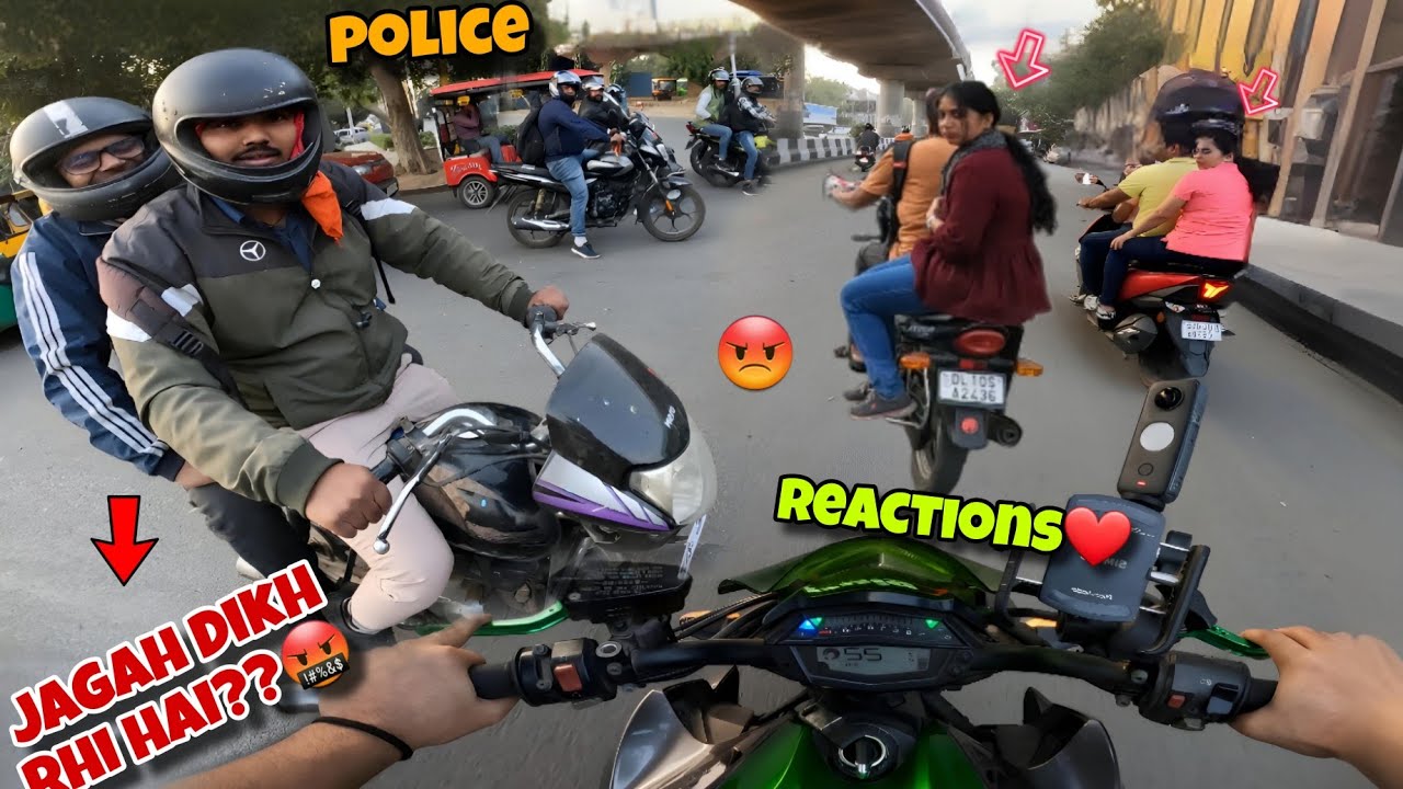 Khadi Bike Pr Thok Diya Isne🤬 Her Reactions On Superbike z1000😍 #kawasaki #z1000