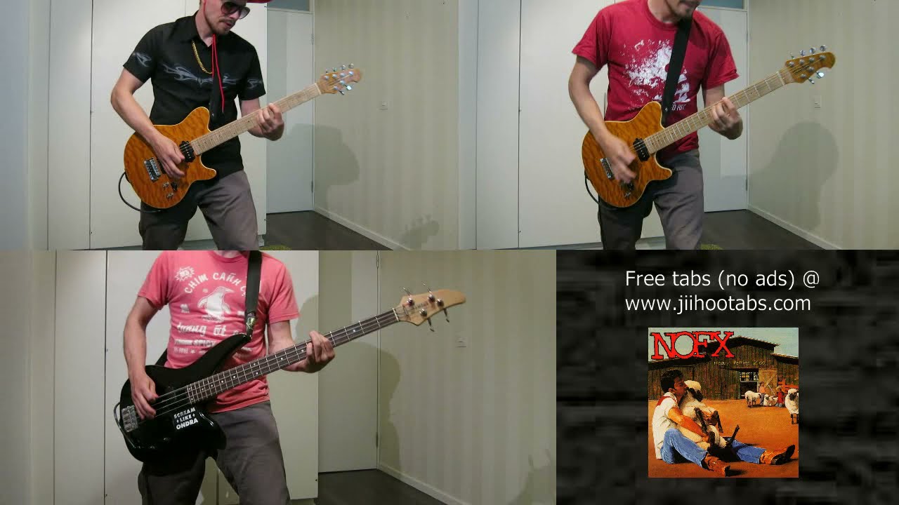 NOFX - Bleeding Heart Disease: guitar & bass cover (playthrough) by JiiHoo