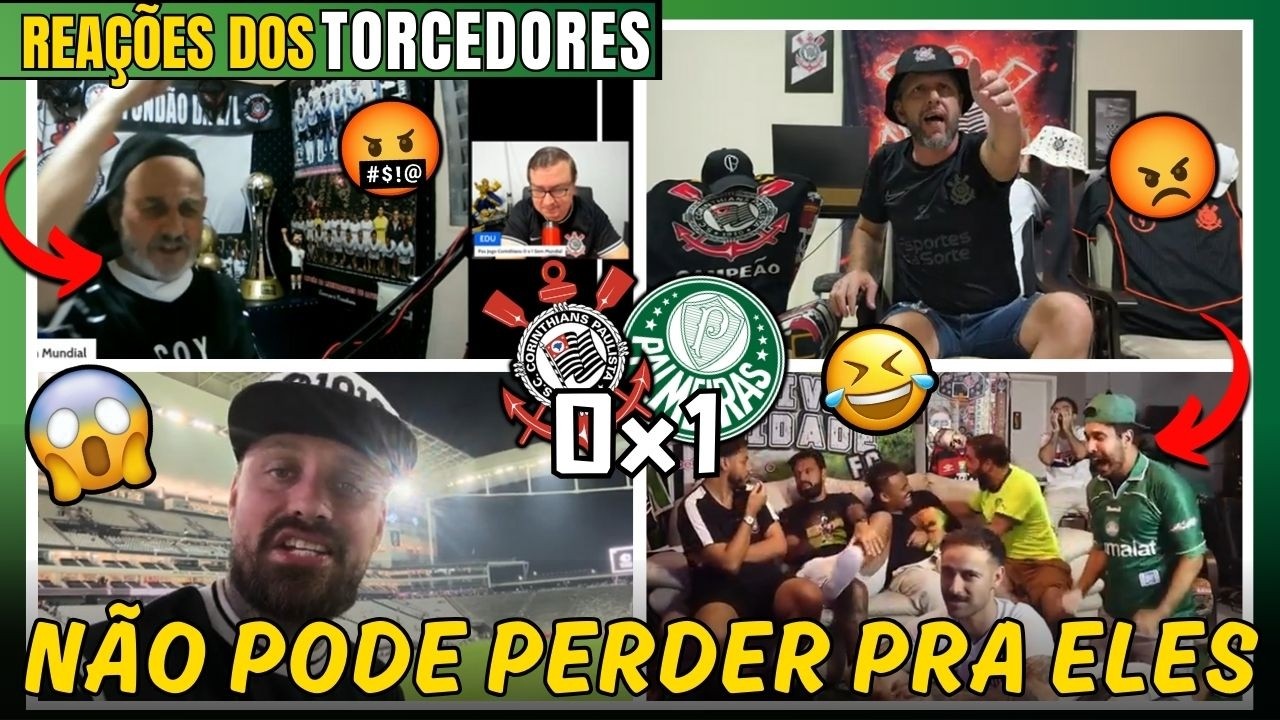 REAÇÕES DOS CORINTHIANOS PUTOS COM MEMPHIS PERDENDO PENALTI - CORINTHIANS 0x1 PALMEIRAS