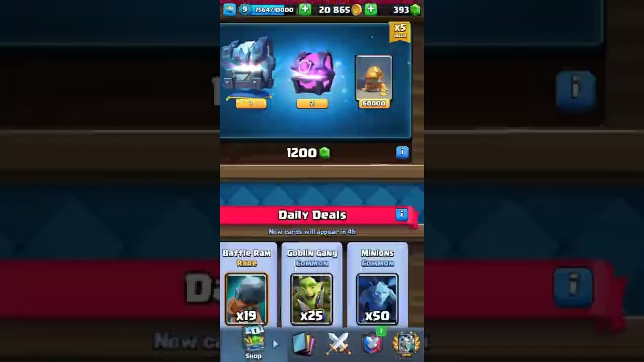 Getting a legendary from the shop #log #clashroyale