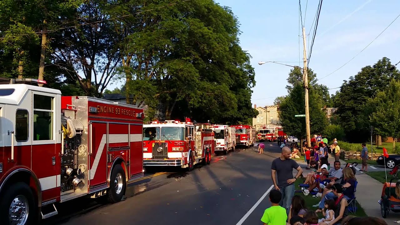 Firetruck parade in Poland,  Ohio