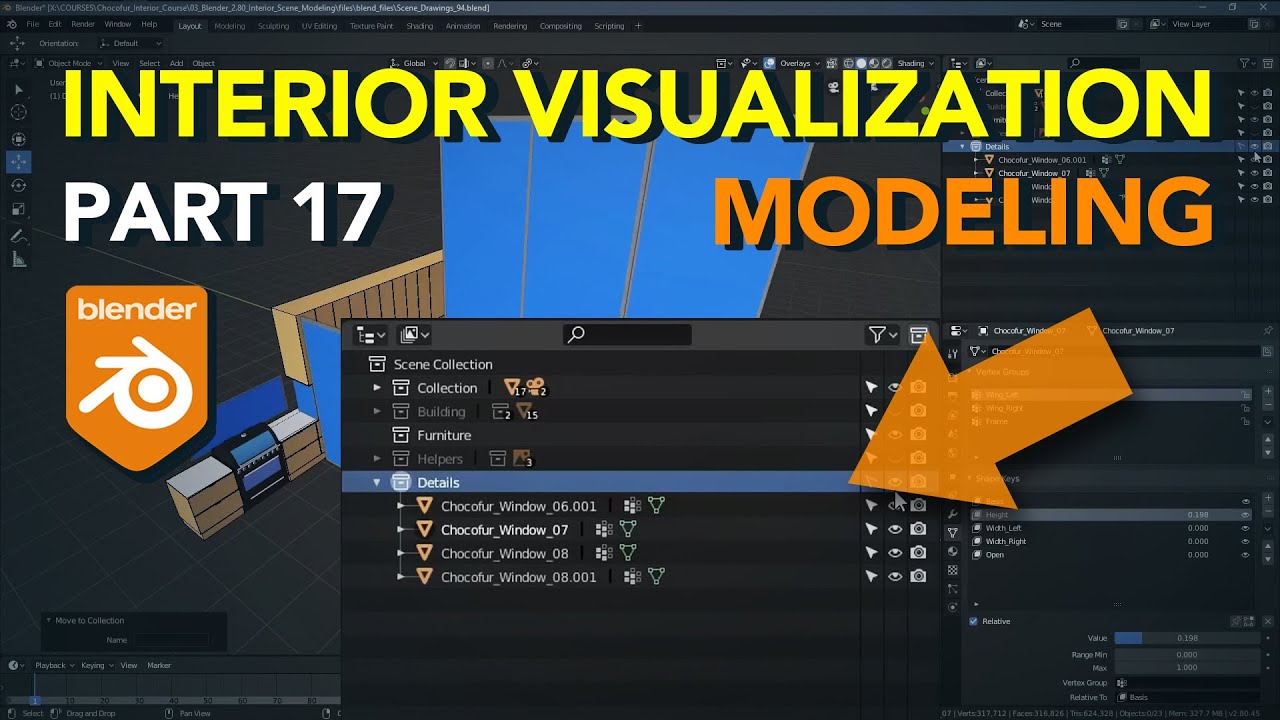 Blender Archviz: 3D Scene Management | Part 17 |