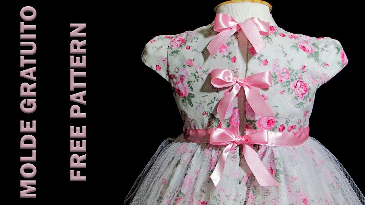 Vestido Com Manga Copinho - Molde Gratuito 