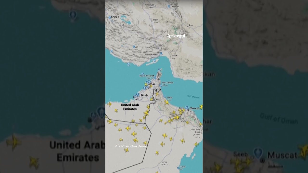 As&iacute; luce el espacio a&eacute;reo de Ir&aacute;n por bombardeos