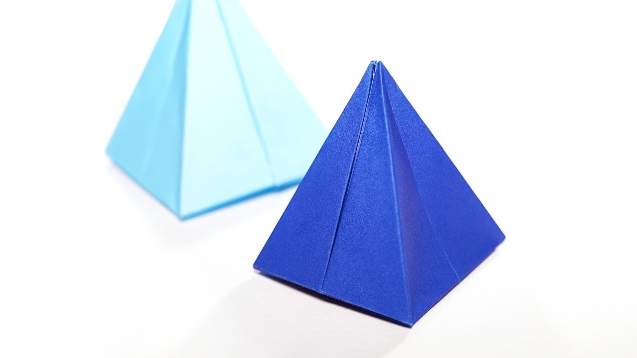 Origami Pyramid - Paper Folding / Papier Falten / 종이접기 - Paper Crafts 1101 おりがみ