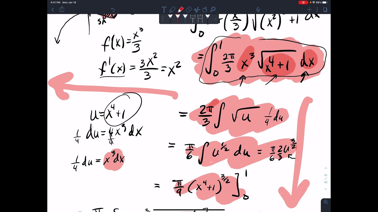 7.4.5 Calculating The Surface Area of Revolution Examples About the X axis and Y axis