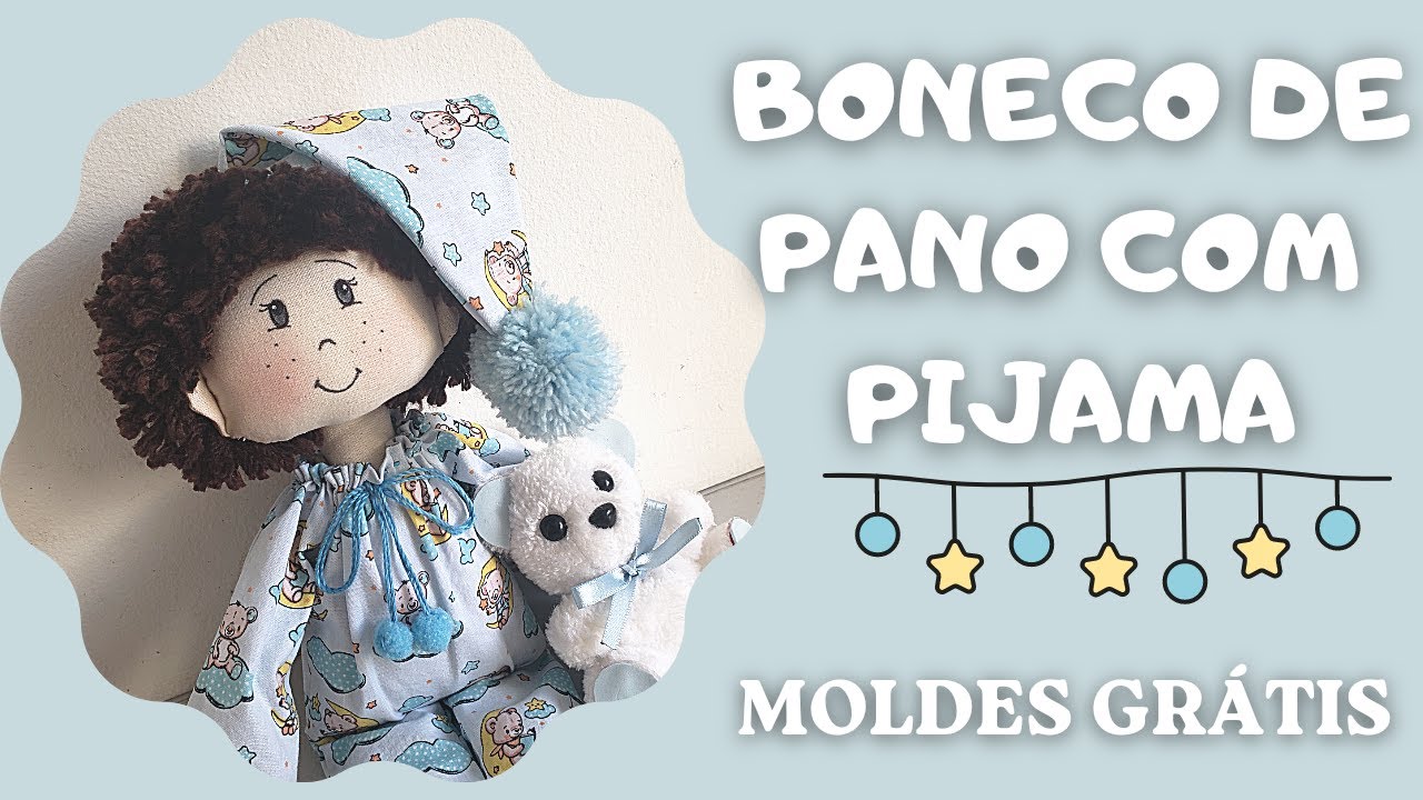 COMO FAZER BONECO DE PANO COM PIJAMA 🧒 [PASSO A PASSO]