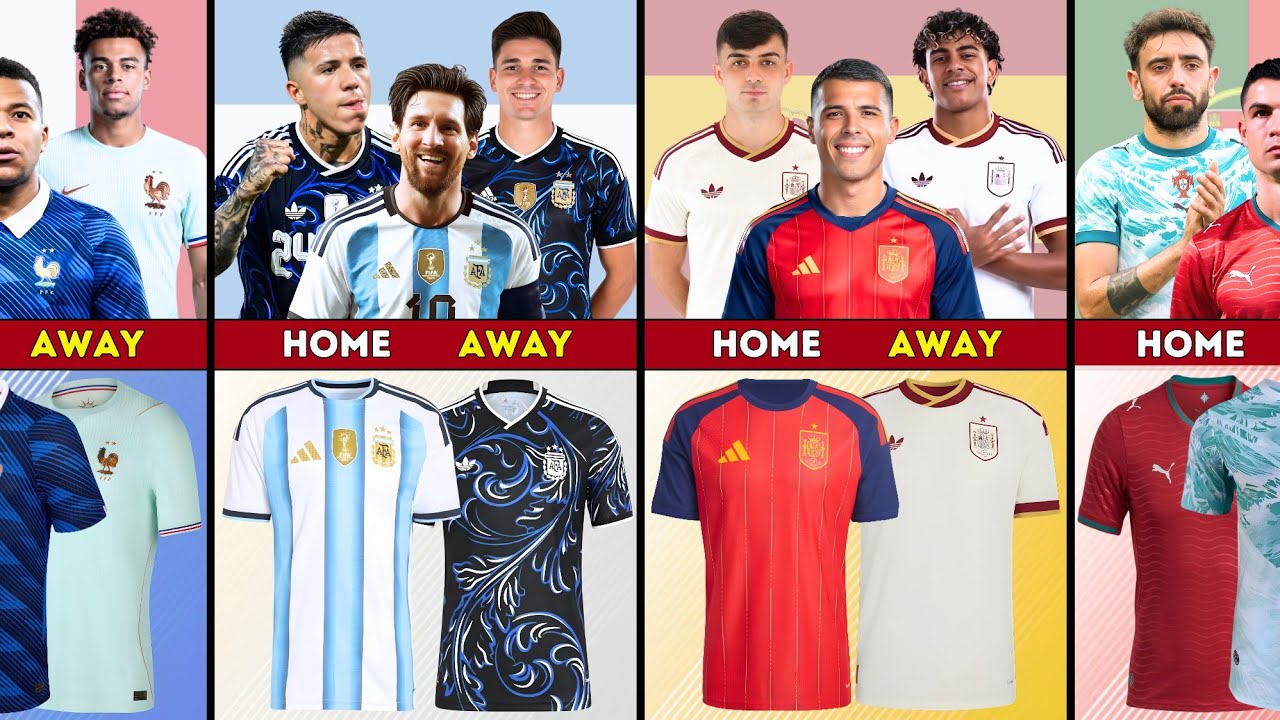 FIFA 2026 All 48 Teams Kits | Home & Away Jerseys