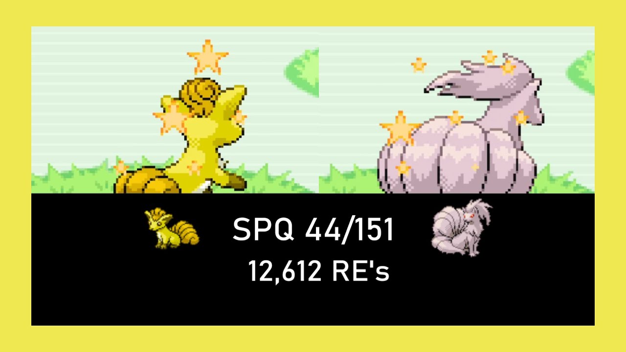 (SPQ 44/151) Shiny Vulpix after 12,612 (218,410 total) RE's in LeafGreen!