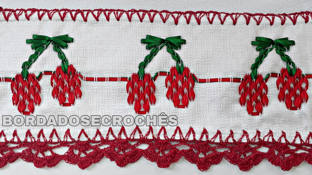 CEREJAS EM VAGONITE DE FITA TUTORIAL MODELO N° 32