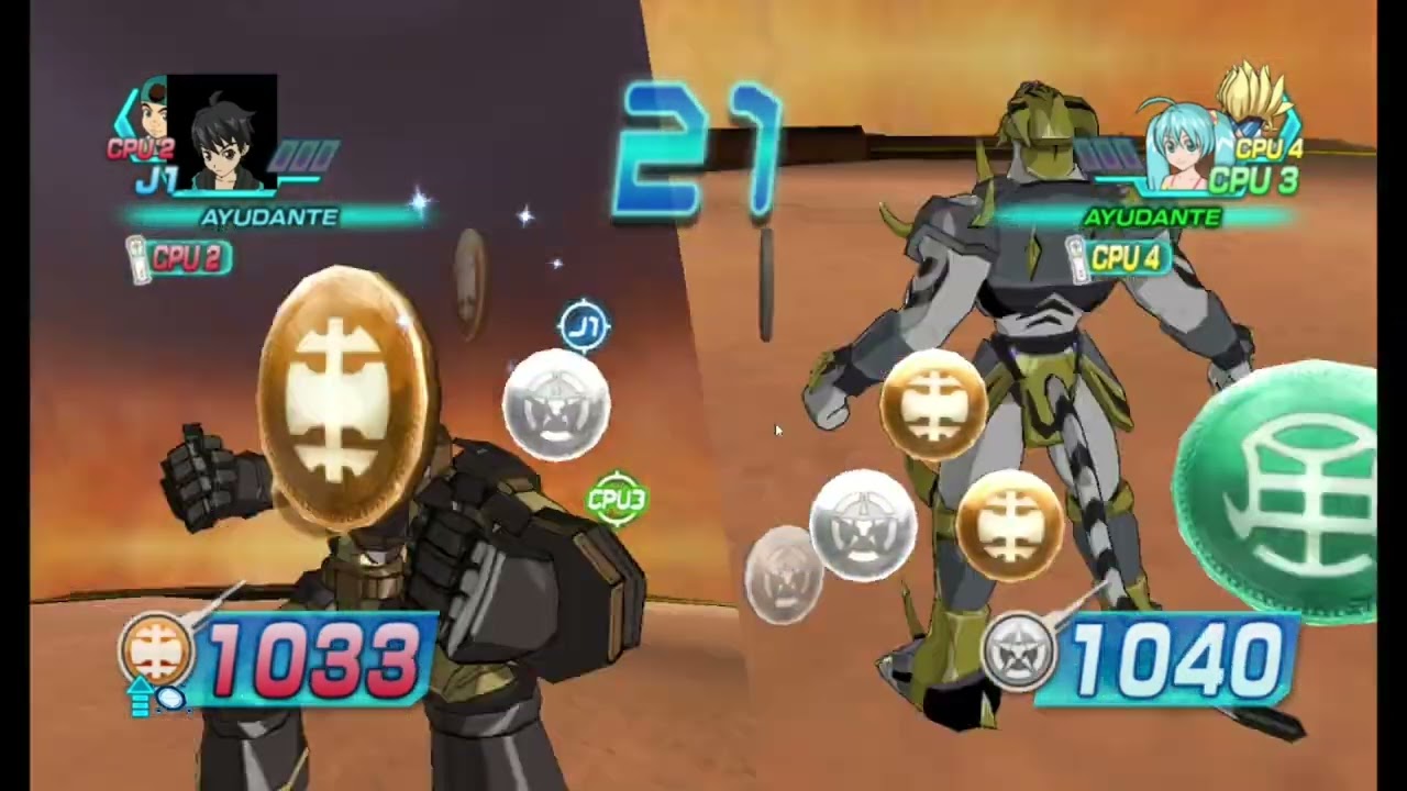 Sebas 18 y Komba Vs Runo y Masquerade  Battle Brawlers Wii. 