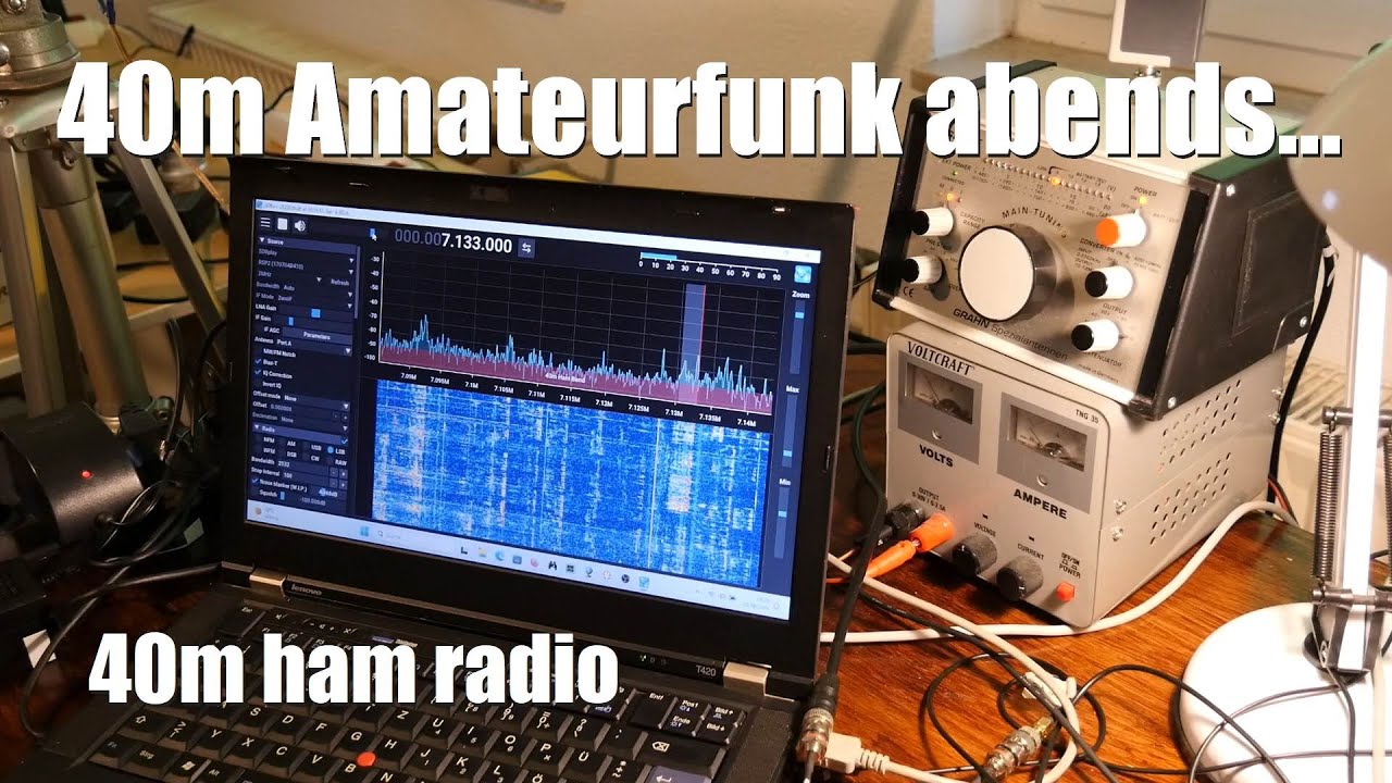 Amateurfunk abends auf Kurzwelle 40 Meter ► Grahn und MLA-30 Loop 🌞 40m Ham Radio SDRplay
