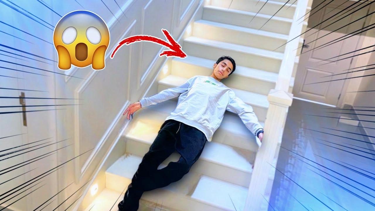 سويت مقلب في أبوي | طحت من الدرج و اتكسرت