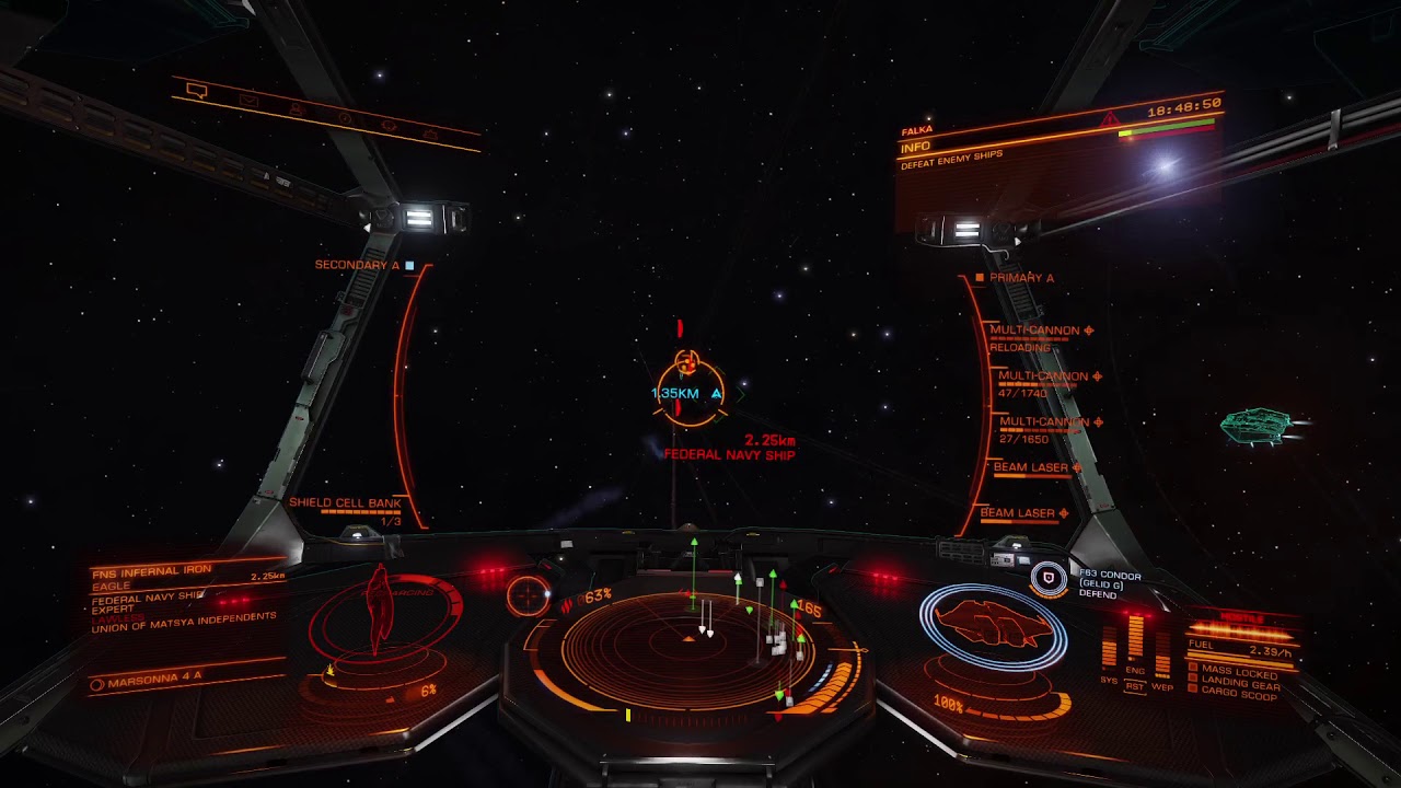 Elite Dangerous: Krait Mk II with 3x L Multicannons and 2x M Beams in Conflict Zone (No Eng Weapons)