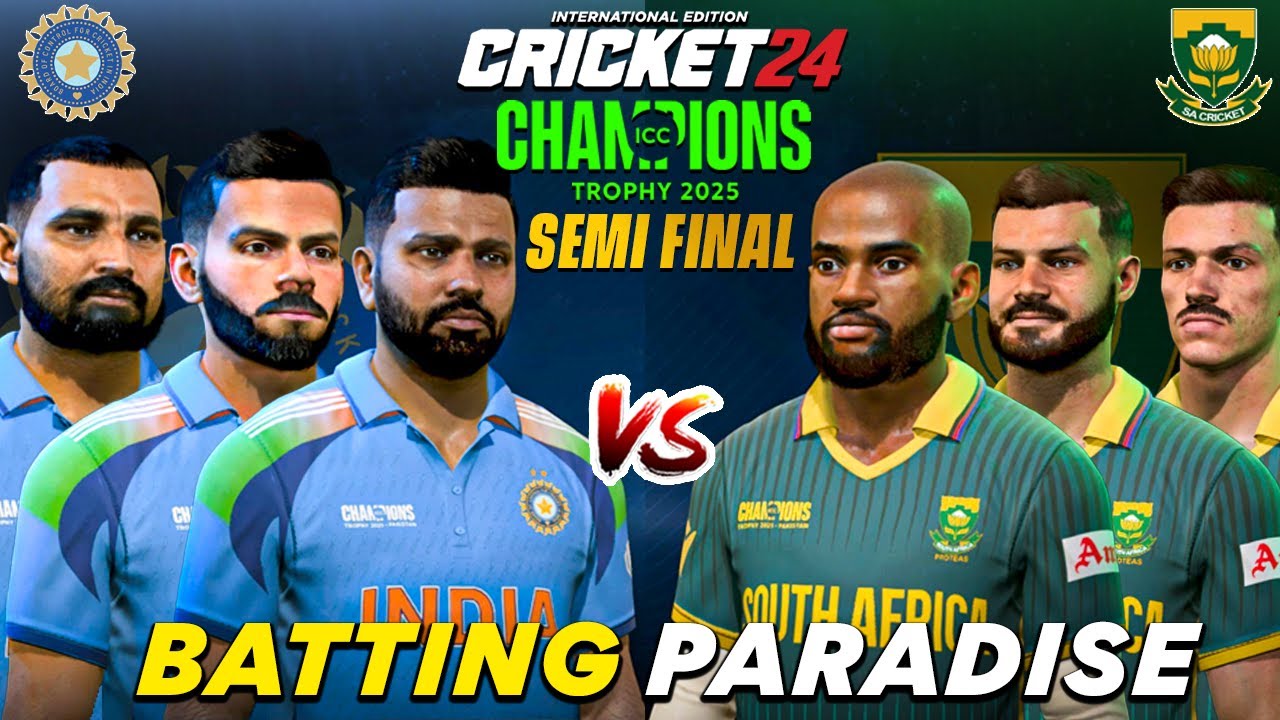 India vs South Africa 😍🔥- Semi Final of Champions Trophy in Cricket 24