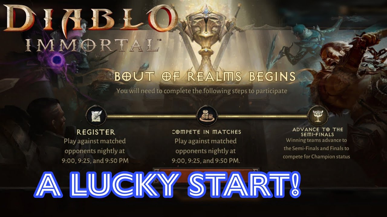 Bout of Realms Is Back! (Day 1: Preliminaries) - Diablo Immortal